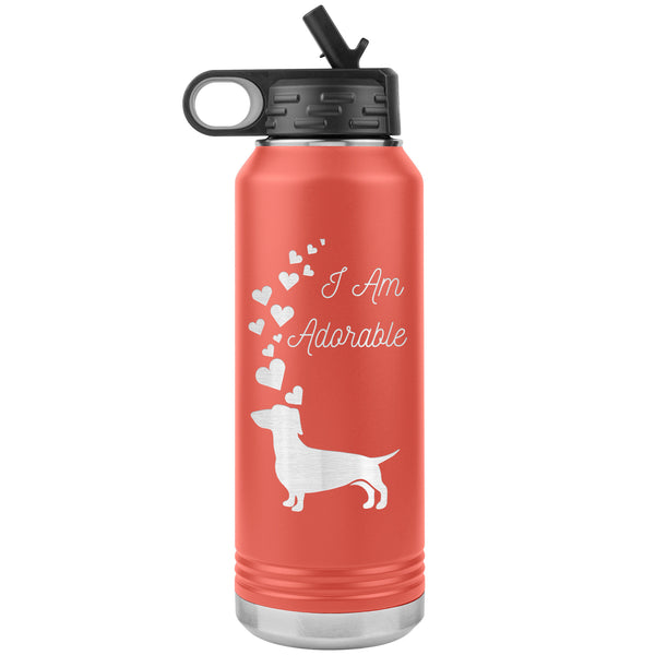 I Am Adorable   (Dachshund Insulated 32ox Water Bottle)