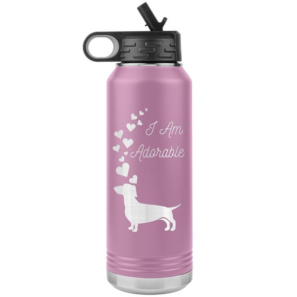 I Am Adorable   (Dachshund Insulated 32ox Water Bottle)