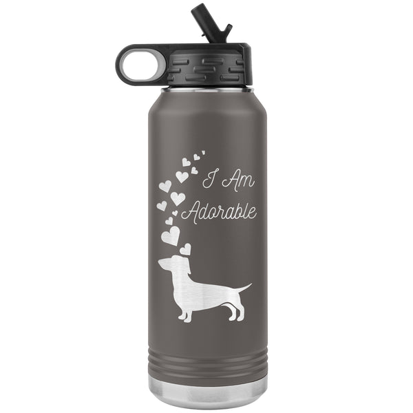 I Am Adorable   (Dachshund Insulated 32ox Water Bottle)