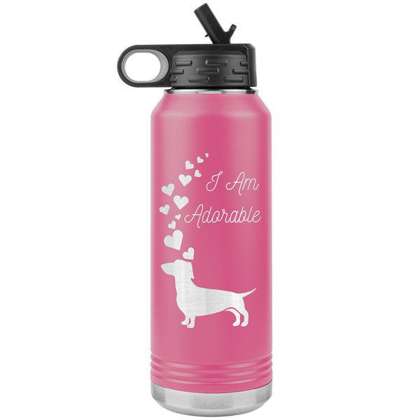 I Am Adorable   (Dachshund Insulated 32ox Water Bottle)