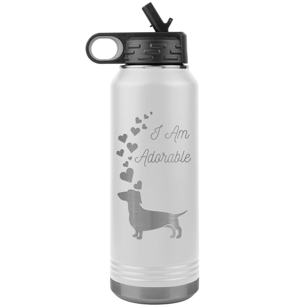 I Am Adorable   (Dachshund Insulated 32ox Water Bottle)