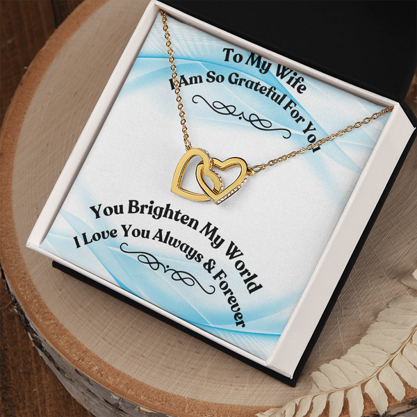 Interlocking Hearts Necklace    For My Wife