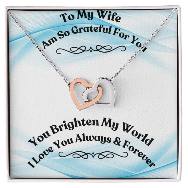 Interlocking Hearts Necklace    For My Wife