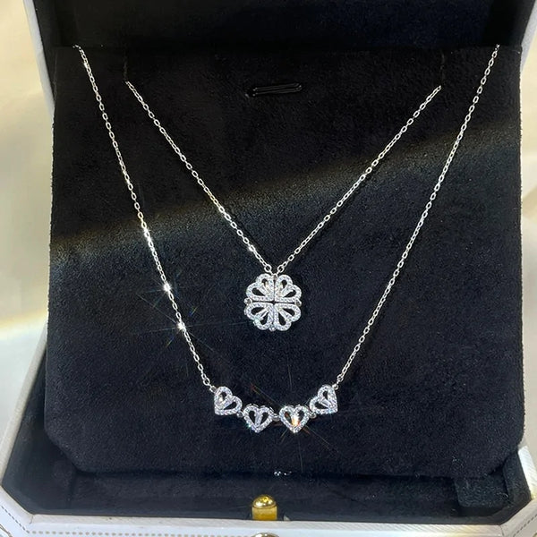 Magnetic Folding Heart-Shaped Necklace