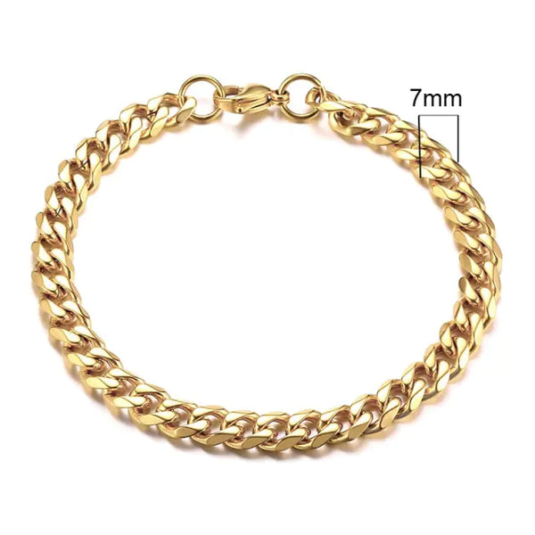 Curb Cuban Link Chain Bracelets