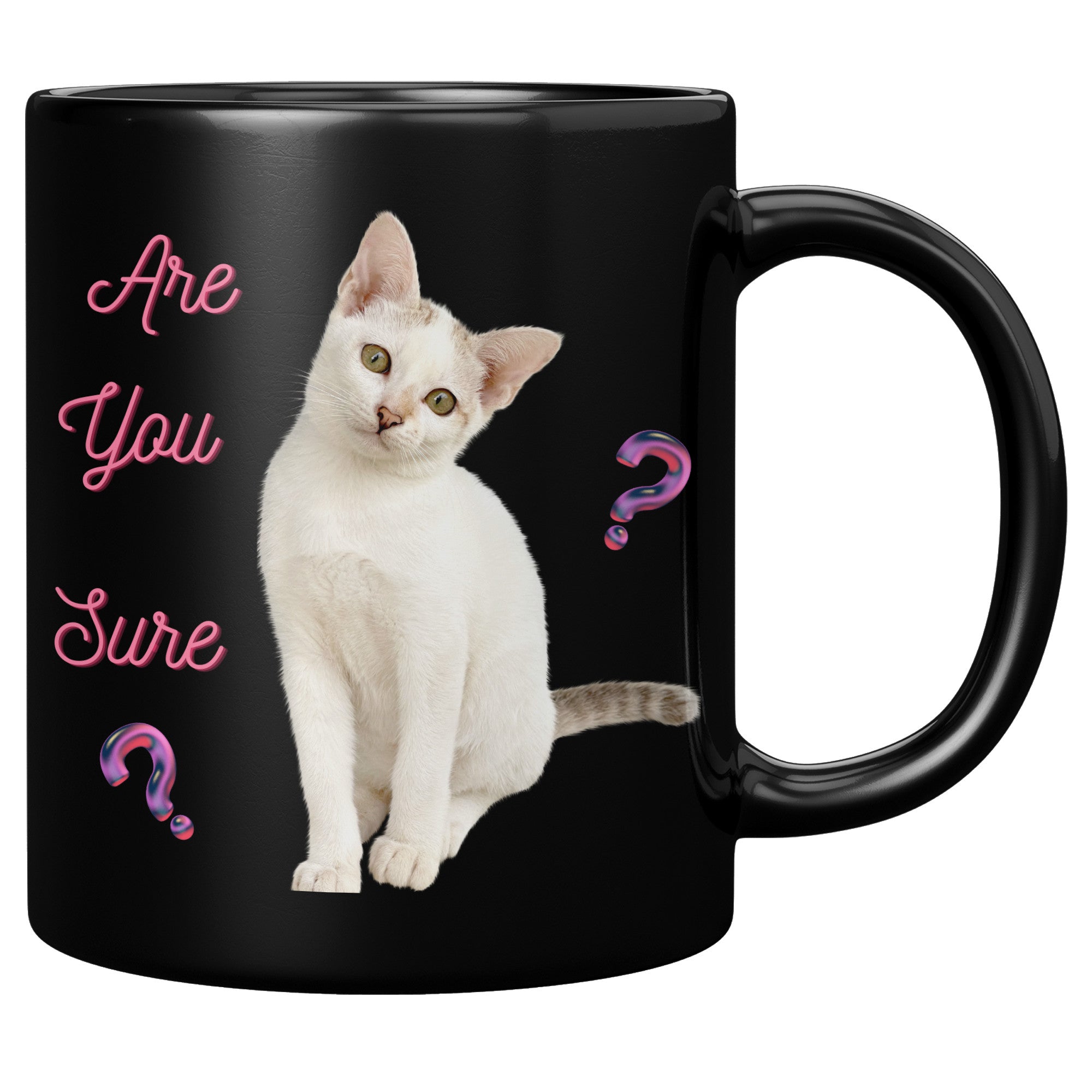 Are You Sure? (11oz Black Pet Coffee Mug)