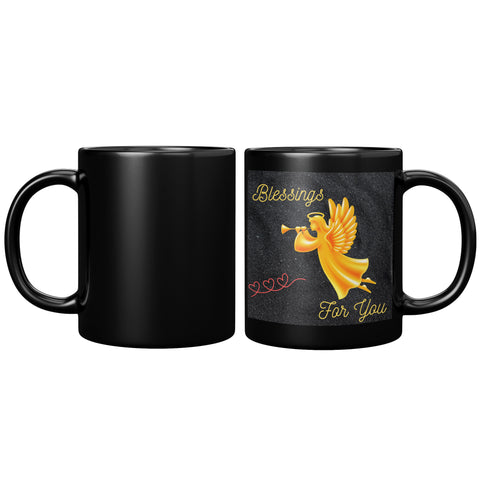 Blessings For You   (Inspirational 11oz Black Mug)