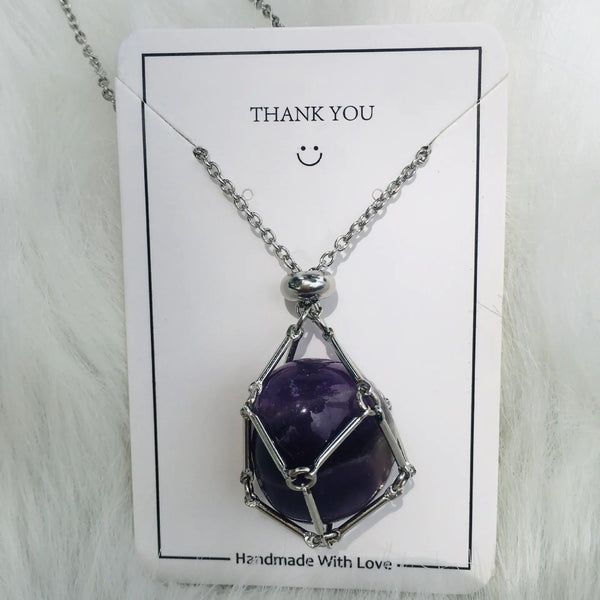 Crystal Raw Stone Pendant Necklace