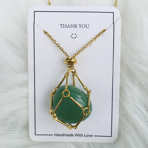 Crystal Raw Stone Pendant Necklace