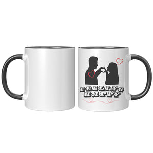 Feeling Happy Coffee Mug  ( NICE 11oz dishwasher/micro safe Cup)