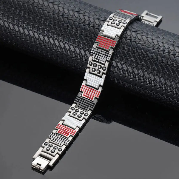 100% Pure Titanium Magnetic Bracelet Men Black Chain Men Bracelet Hematite Health Energy Bracelet for Women Benefits