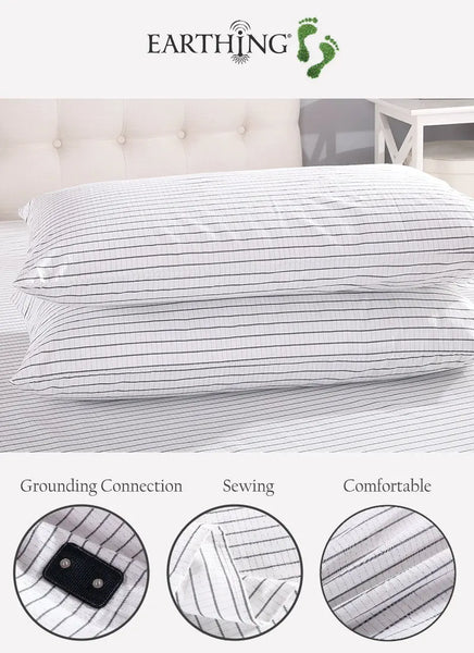 EARTHING Pillow Case For Health & EMF Protection Anti Ratiation Anti-static Grounding Benefits