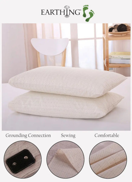 EARTHING Pillow Case For Health & EMF Protection Anti Ratiation Anti-static Grounding Benefits