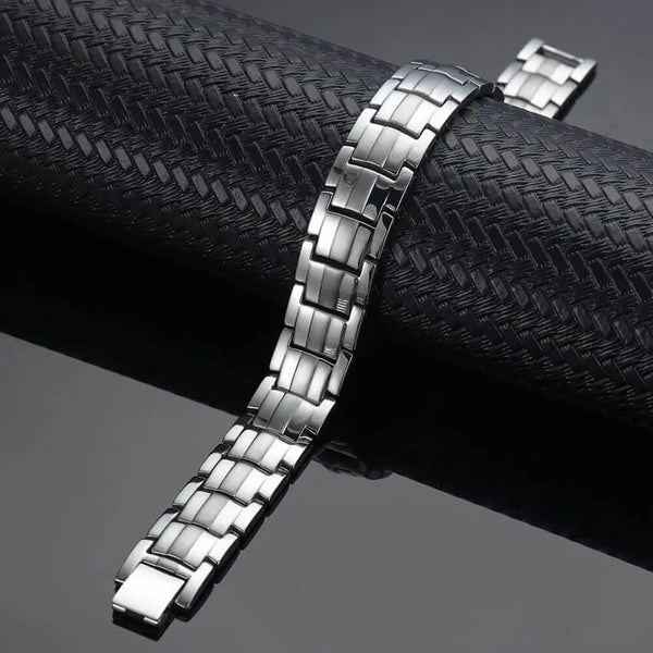 100% Pure Titanium Magnetic Bracelet Men Black Chain Men Bracelet Hematite Health Energy Bracelet for Women Benefits