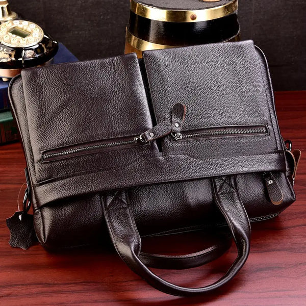 Business High Quality Laptop Genuine Leather Handbags