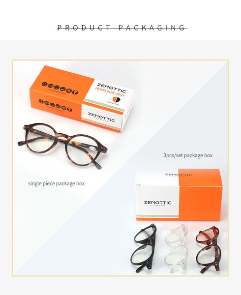 Anti Blue Light Blocking Reading Glasses Women Men Anti-Glare Computer Eyeglasses Diopter from +0 to +4.0