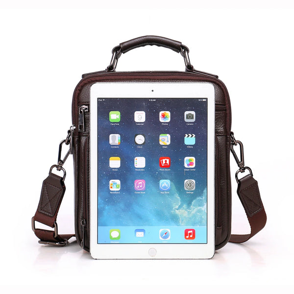 Genuine Leather Messenger Bags  Business Handbags Casual Shoulder Bag Male Crossbody Bags iPad Tote