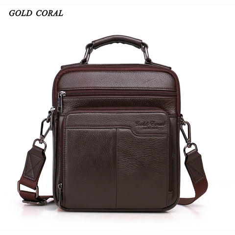 Genuine Leather Messenger Bags  Business Handbags Casual Shoulder Bag Male Crossbody Bags iPad Tote