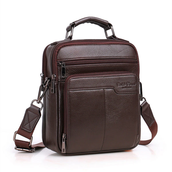 Genuine Leather Messenger Bags  Business Handbags Casual Shoulder Bag Male Crossbody Bags iPad Tote