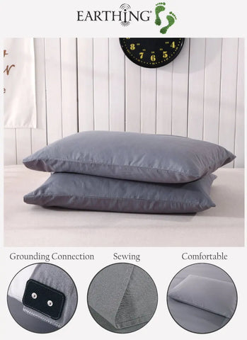 EARTHING Pillow Case For Health & EMF Protection Anti Ratiation Anti-static Grounding Benefits