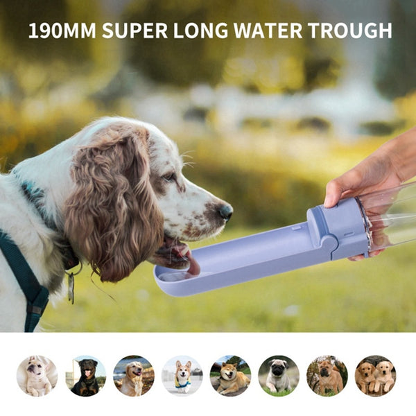 420ML Portable Pet Water Bottle Dog Large Capacity Leakproof Drinking Feeders Drinker Outdoor Travel Supplies