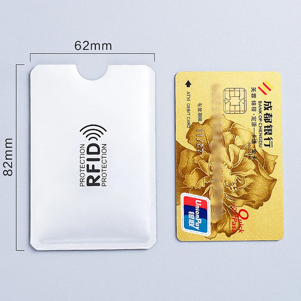 10Pcs Anti RFID Blocking Card Holder  ID Bank Card Case Protection NFC Anti-theft Credit Card Holder