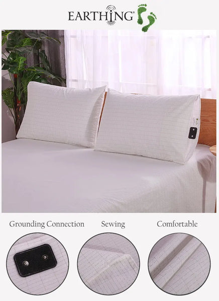 EARTHING Pillow Case For Health & EMF Protection Anti Ratiation Anti-static Grounding Benefits