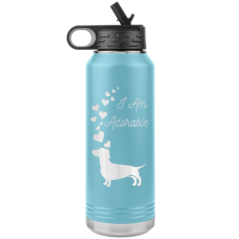 I Am Adorable   (Dachshund Insulated 32ox Water Bottle)