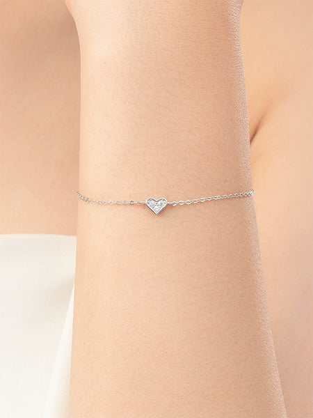 Jewelry Women's Japanese and Korean-Style Heart Crystal Bracelet