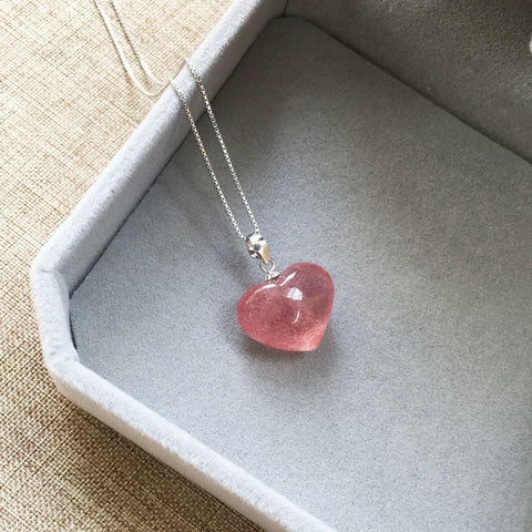 Strawberry Quartz Attractive Heart For A Loved One