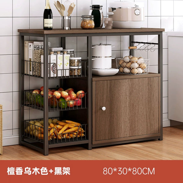 Kitchen Cabinet  Multi-Layer Household Sideboard Cabinet Multi-Functional Microwave Storage Cabinet