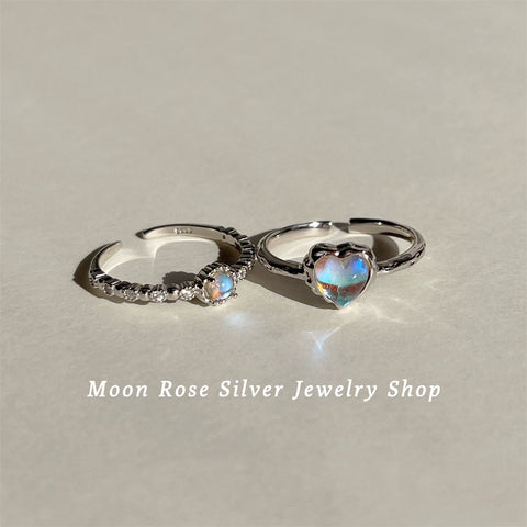 Moon Stone Diamond Loving Heart with Opening Moonstone