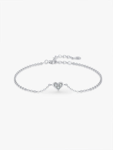 Jewelry Women's Japanese and Korean-Style Heart Crystal Bracelet