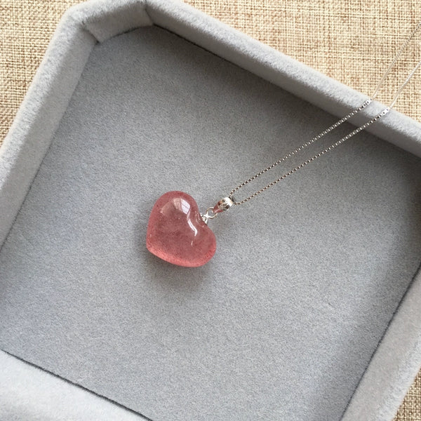 Strawberry Quartz Attractive Heart For A Loved One