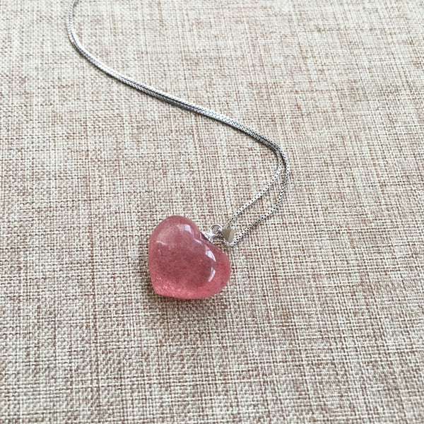 Strawberry Quartz Attractive Heart For A Loved One