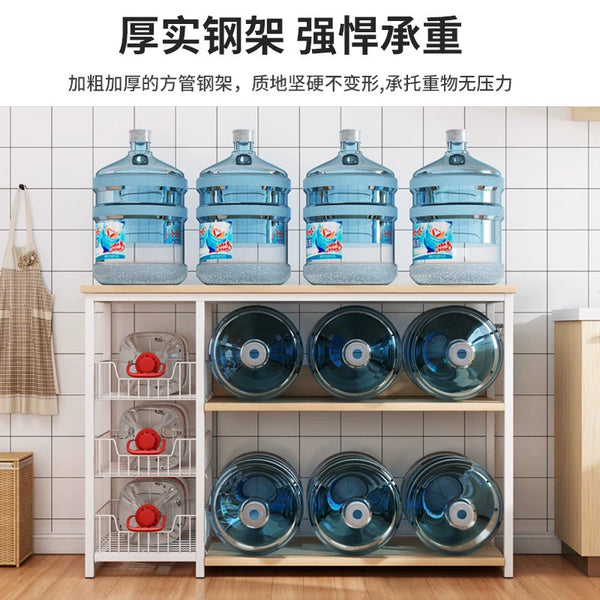 Kitchen Cabinet  Multi-Layer Household Sideboard Cabinet Multi-Functional Microwave Storage Cabinet