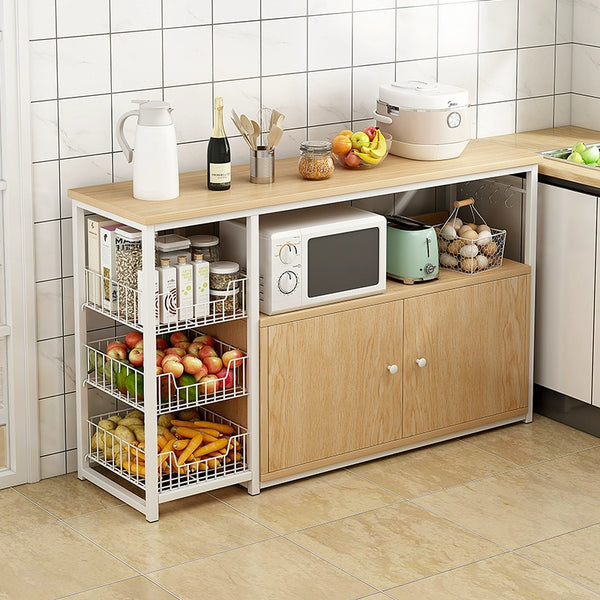 Kitchen Cabinet  Multi-Layer Household Sideboard Cabinet Multi-Functional Microwave Storage Cabinet