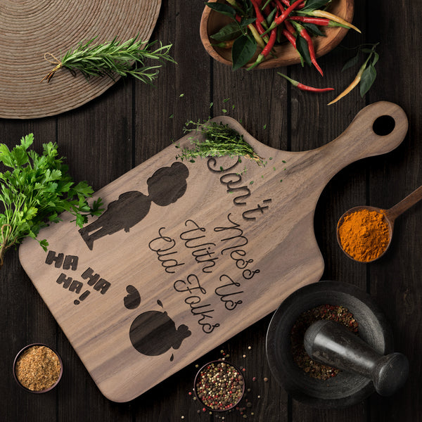 Old Folks  (Beautiful Hardboard Cutting Board)  Gift