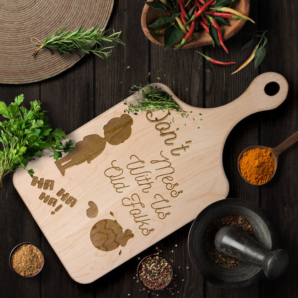 Old Folks  (Beautiful Hardboard Cutting Board)  Gift