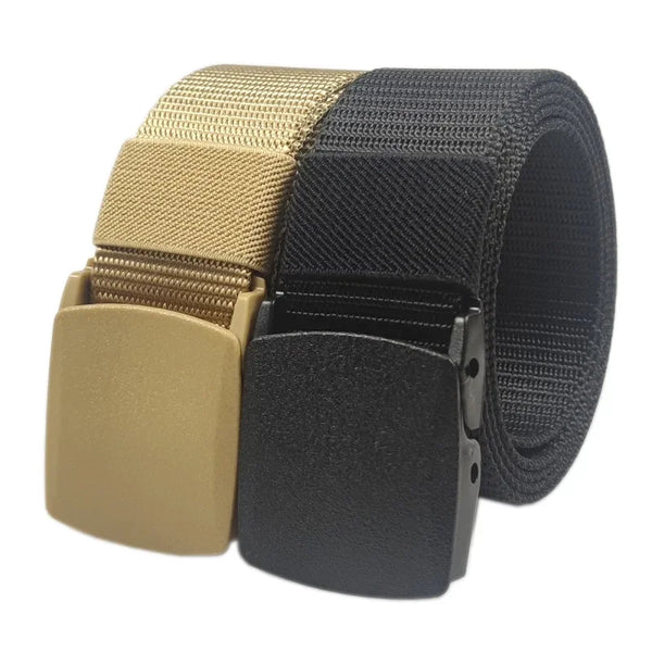 Automatic Buckle Light Comfortable Non-metal Military Nylon Belt Outdoor Hunting Multifunctional Tactical Canvas Belts for Men