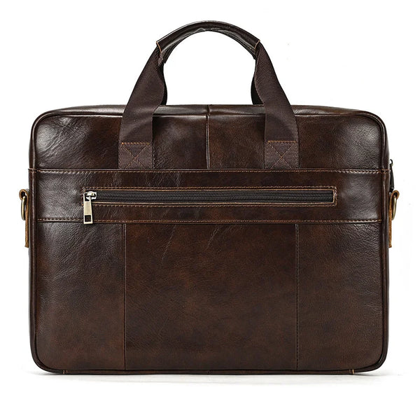 Men's Genuine Leather Briefcase Laptop Natural Leather Messenger Bags