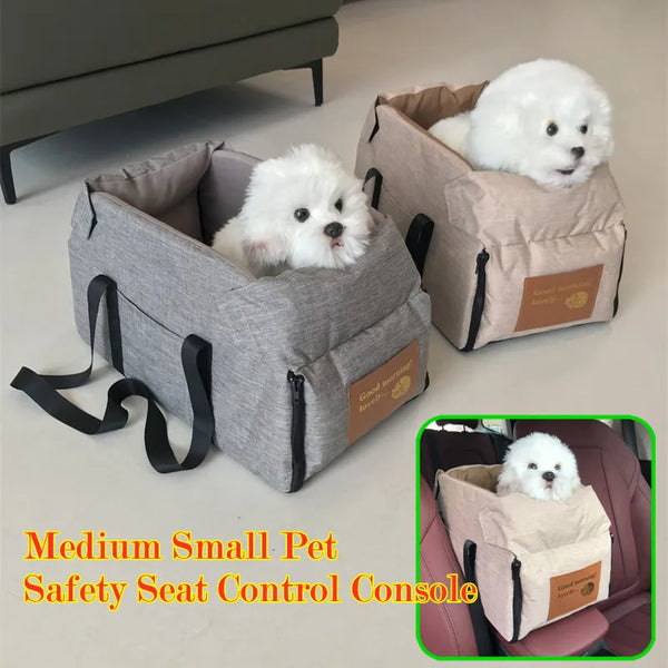 42X22X23cm Portable Pet Seat Elevated Car Seat For Dog or Cats Armrest for Small Dog Cat Waterproof Dog Carrier Safety Travel Bag