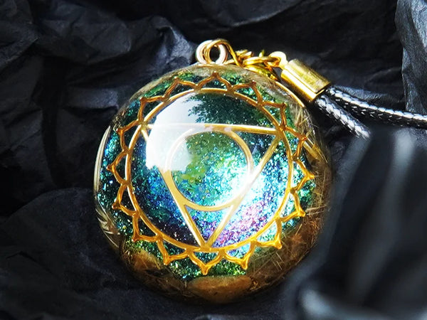 Orgonite Pendant Orgone Pendant Shield Amulet Necklace Reiki EMF Protection