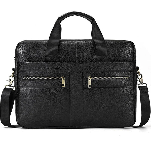 Men's Genuine Leather Briefcase Laptop Natural Leather Messenger Bags