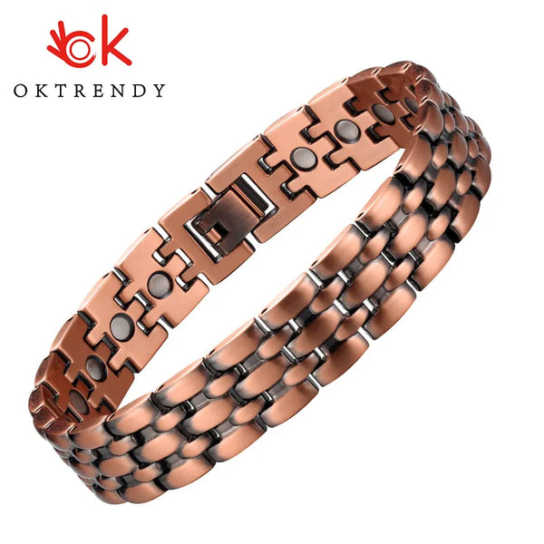 Pure Copper Magnetic Pain Relief Chain Link Bracelet For Men and Women