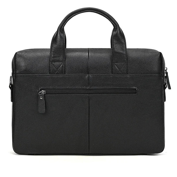 Men's Genuine Leather Briefcase Laptop Natural Leather Messenger Bags