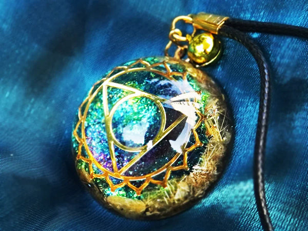 Orgonite Pendant Orgone Pendant Shield Amulet Necklace Reiki EMF Protection