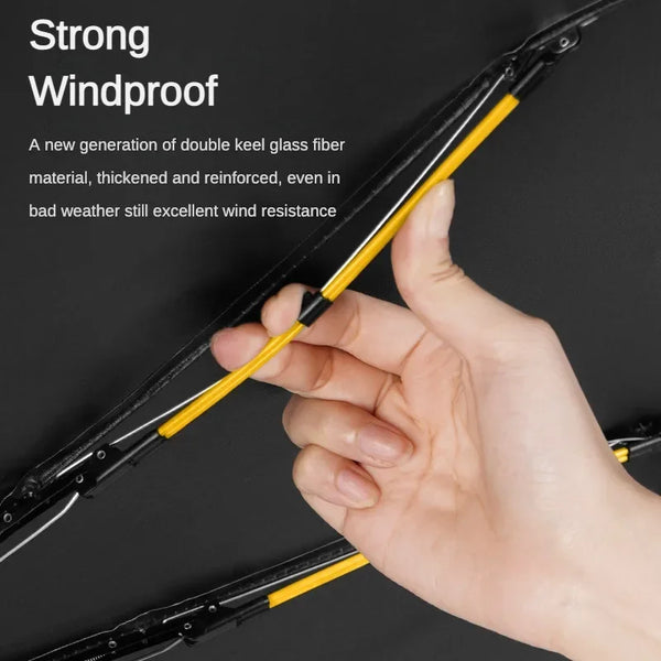 Windproof  Waterproof 32 Bone Business Luxury Umbrella Fully Automatic Wooden Handle, Large Folding,