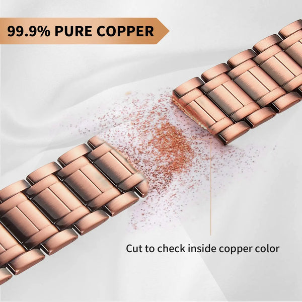 3X Strength Pure Copper Magnetic Bracelet with 3 Row Neodymium Magnets Adjustable Length Gifts for Men