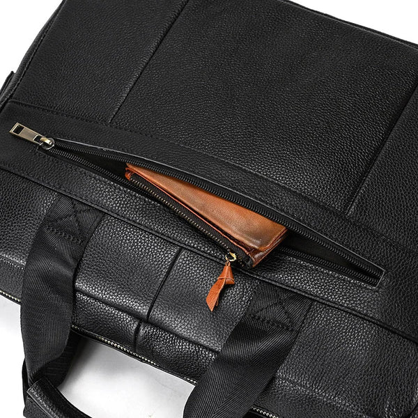 Men's Genuine Leather Briefcase Laptop Natural Leather Messenger Bags